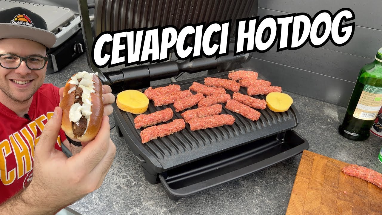 Cevapcici Hotdog im OptiGrill