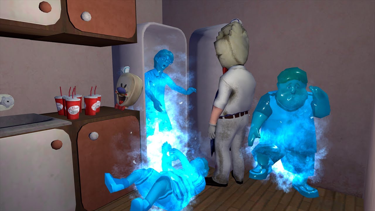 Ice Scream 4 killed his  father and children Ice Scream 4 House funny animation part 154