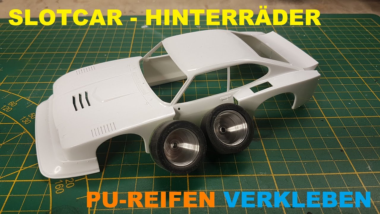 Slotcar - PU Reifen auf Felgen verkleben