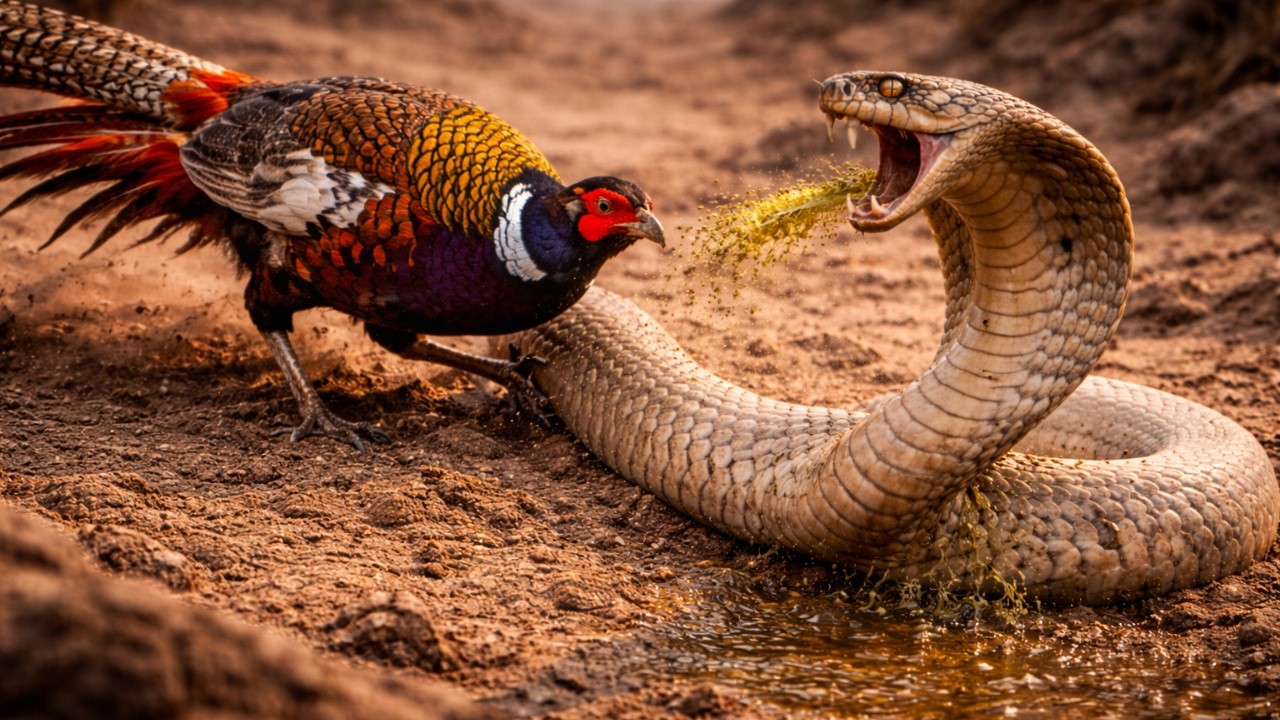 2 Animales SALAVAJES Que NO Temen La BATALLA. FAISAN DE 7 COLORES VS COBRA REAL