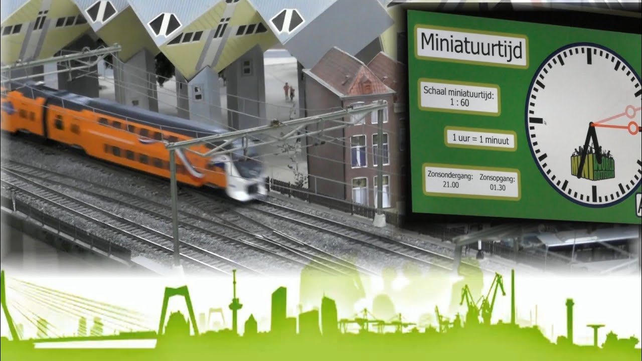 Miniworld Rotterdam 2015. Enorme modelspoorbaan van 525 m² van voornamelijk Rotterdam.