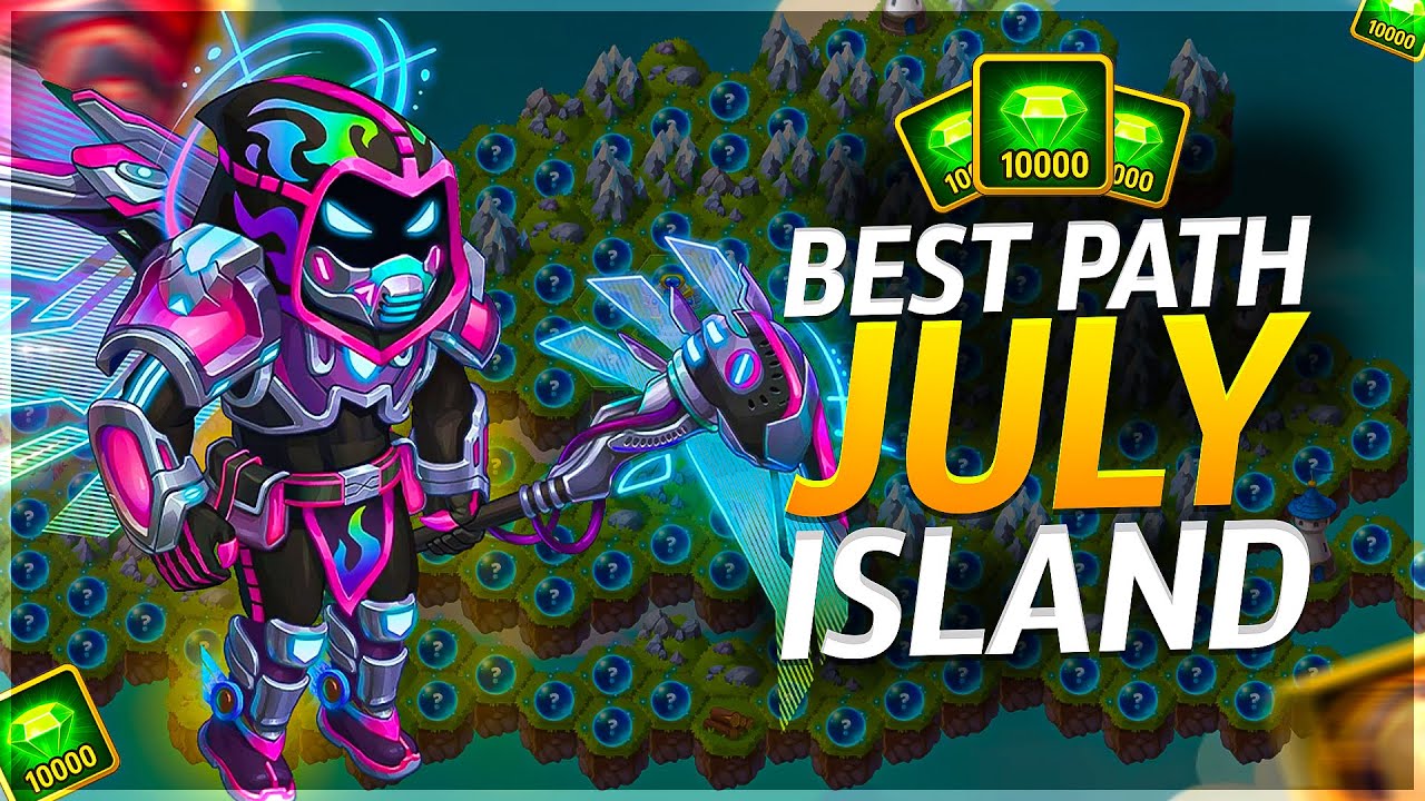 July 2025 Mysterious island In hero wars. Full map and best path