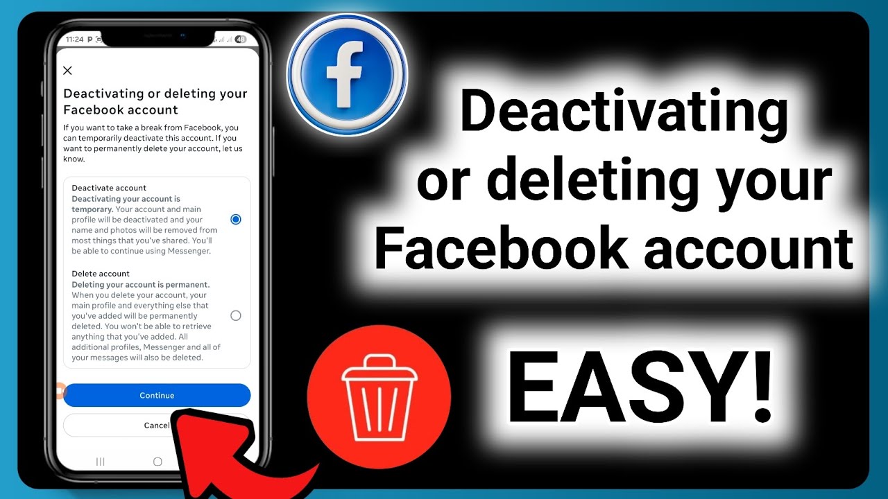 How to Deactivate or Delete Facebook Account
