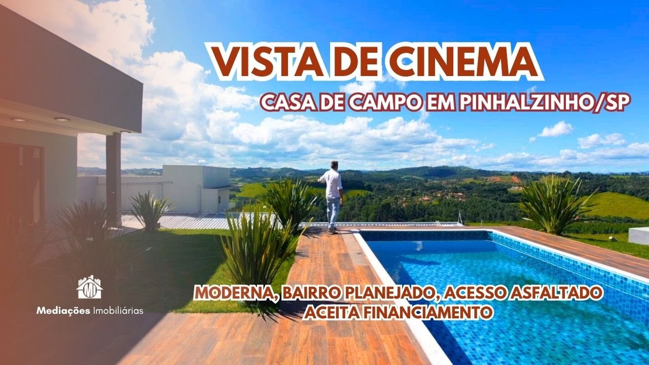 MODERNA E VISTA CINEMATOGRÁFICA - UMA CASA DE CAMPO COM VISTA DOS SONHOS NO INTERIOR DE SP
