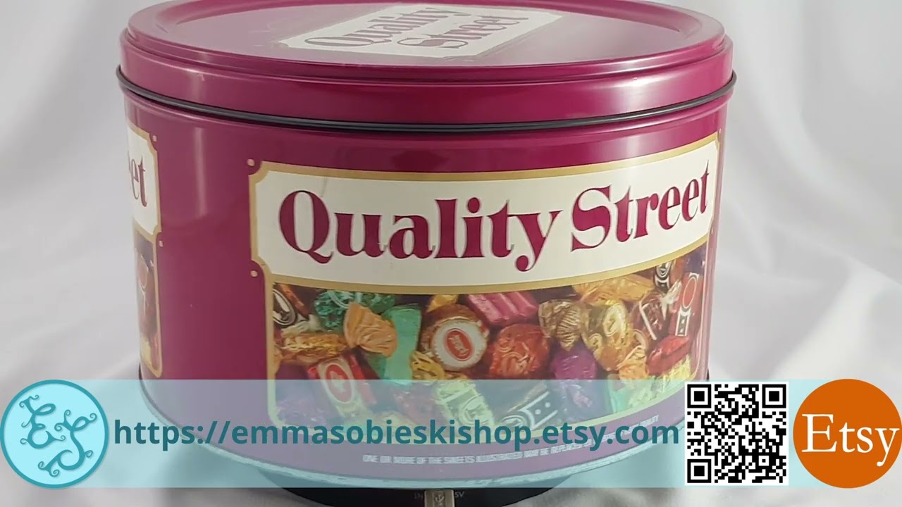Vintage Large 6lb Round Mackintosh Quality Street Tin 1980s