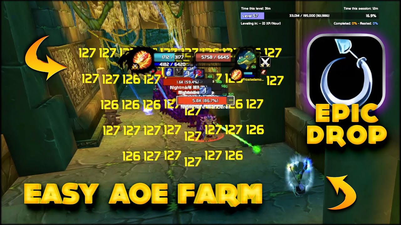 Классический WoW 54-60 Маг Затонувшего Храма AoE - Руководство по опыту/золоту