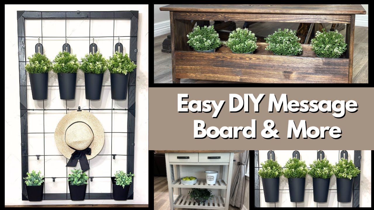 Easy DIY Message Board and Furniture Transformation/DIY on a Budget