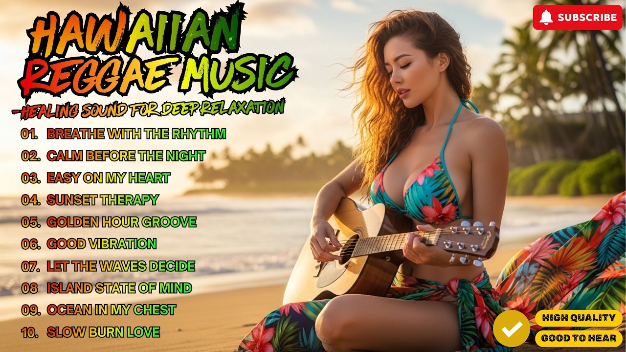 🌴 Tropical Chill Reggae Playlist Nonstop – Hawaiian Ocean Vibes for Summer Peace & Relaxation ☀️
