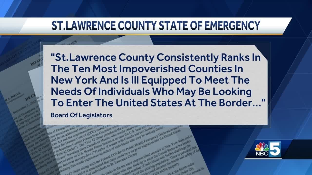 St. Lawrence County NY under state of emergency regarding migrant crisis