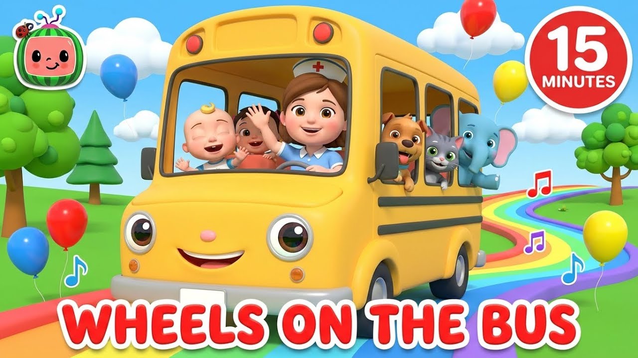 Wheels on the Bus 🚍  4 Kids Songs Compilation  Cocomelon Style 3D  Totuk TV Kids