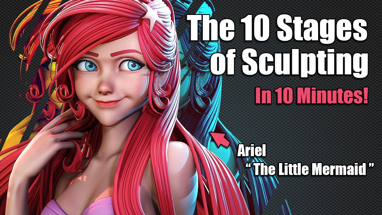 The 10 Stages of Sculpting in 10 Minutes - The Little Mermaid