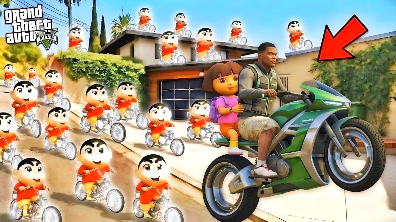Shinchan Chasing Franklin 😨 Silver Cycle Escape in GTA 5 | Tamil Gameplay