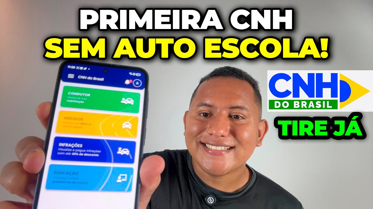 Como TIRAR A NOVA CNH SEM AUTO ESCOLA pelo CELULAR | APLICATIVO CNH DO BRASIL 2026