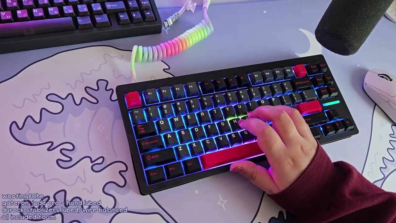 Wooting80HE + Gateron Jade Pro Switches Sound Test