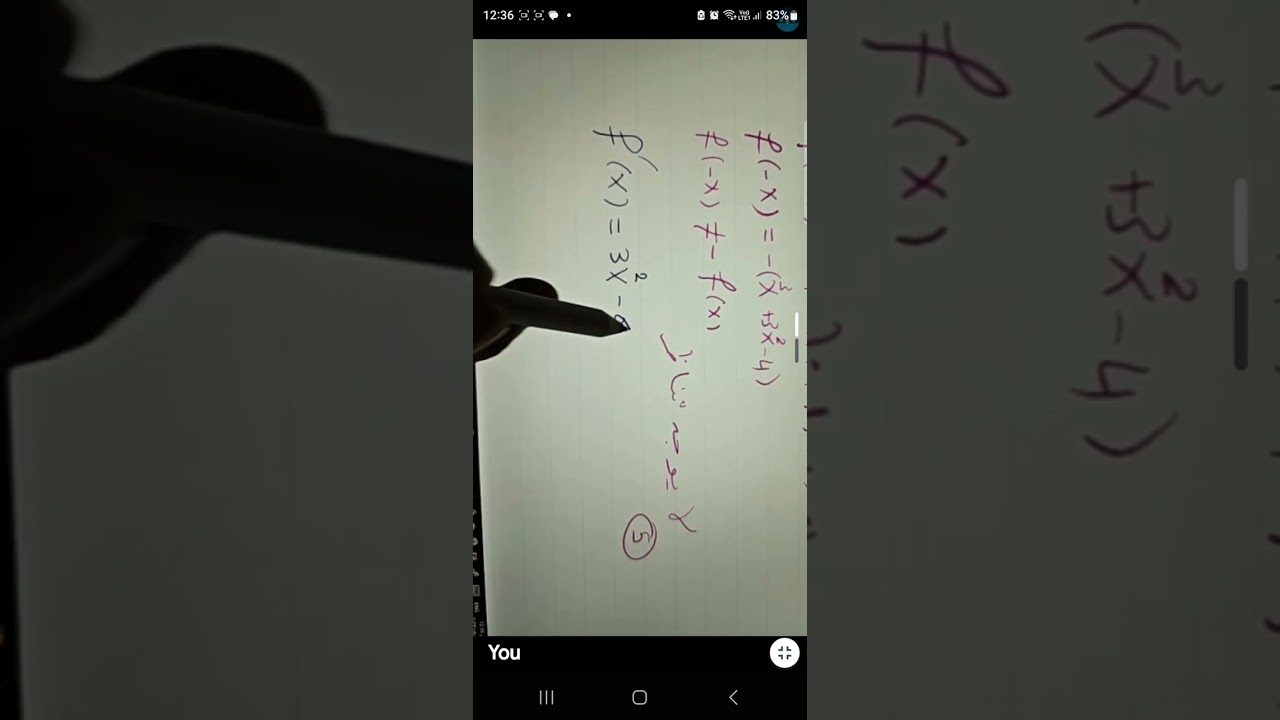 رسم الدالة باستخدم التفاضل