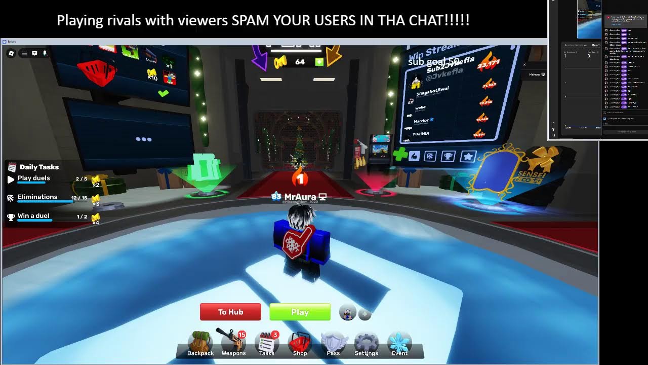 🔴 *LIVE!* Playing Roblox Rivals With Subscribers