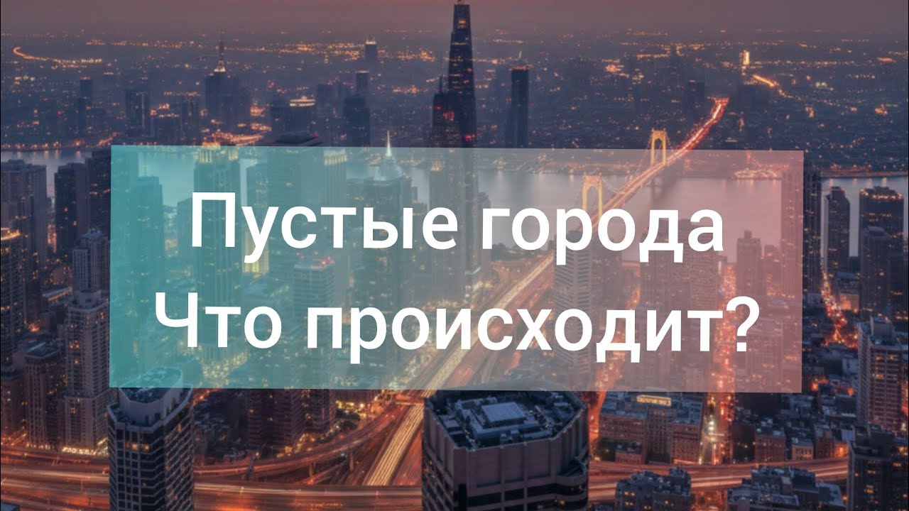 Пустые города что происходит?