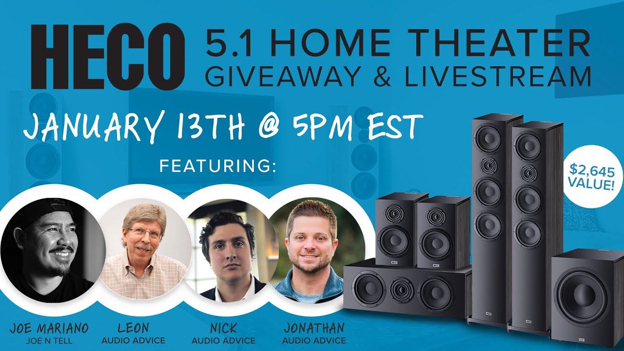 Heco Aurora 5.1 Home Theater Giveaway & Livestream | January 13th @ 5pm EST