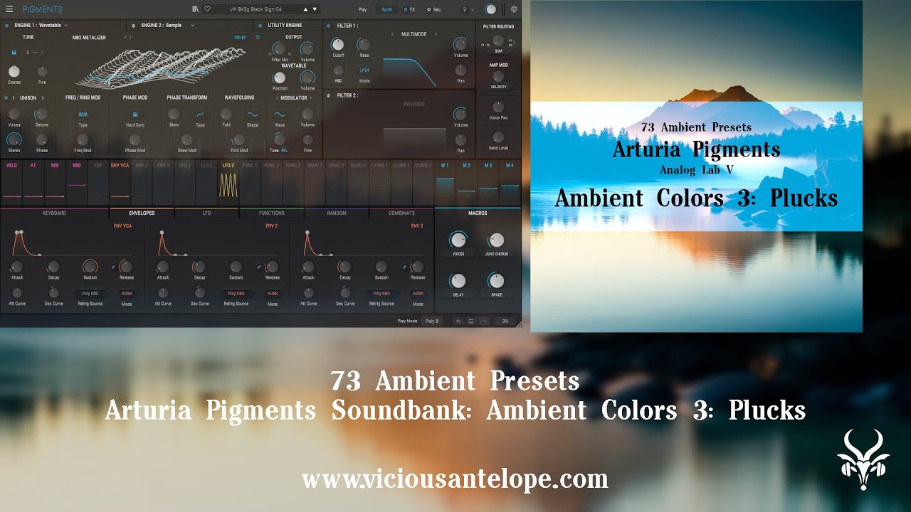 Arturia Pigments Presets | Vicious Antelope - Ambient Colors 3: Plucks