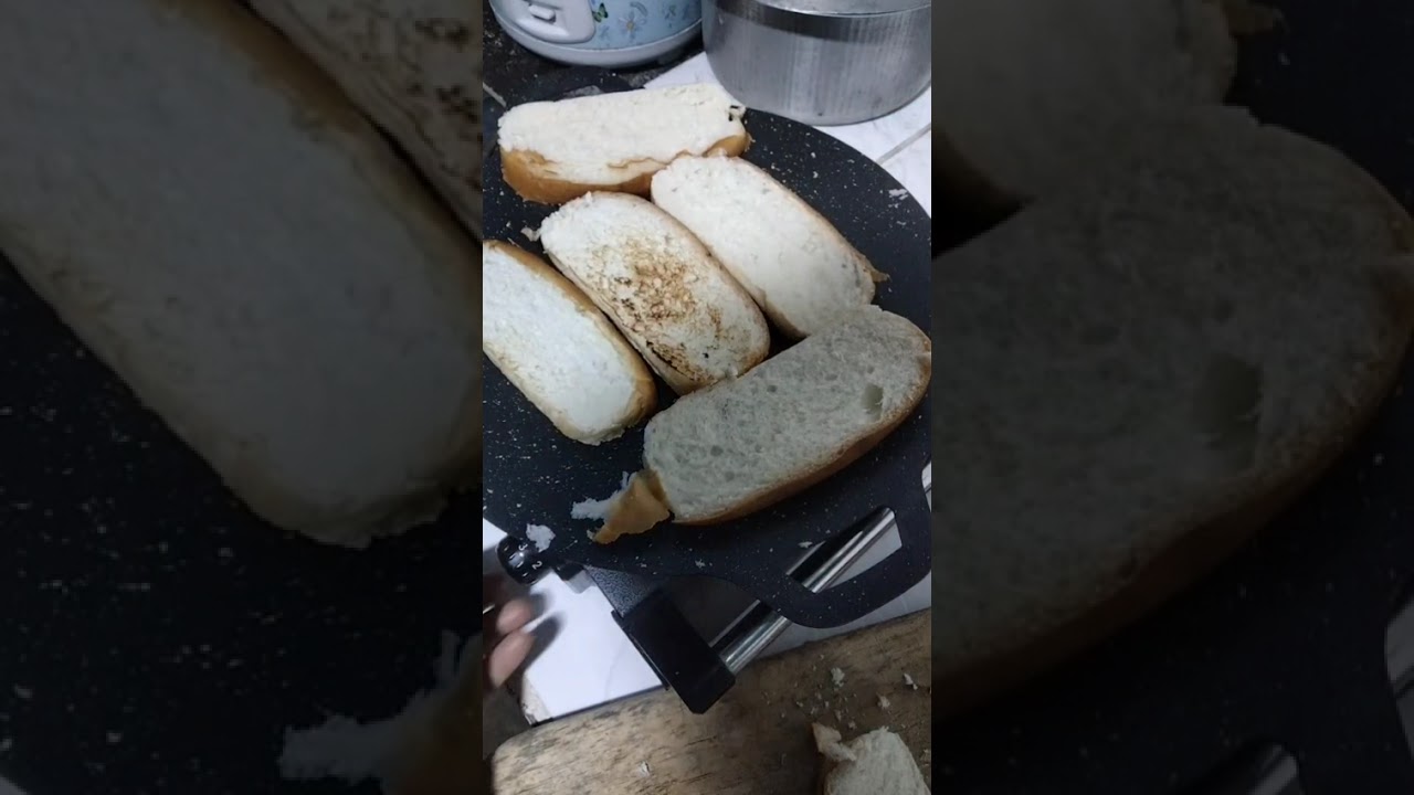 ဒယ်ပြားနဲ့ပေါင်မုန့်မီးကင်နည်း#cooking #foodchannel #jasminehlaing 