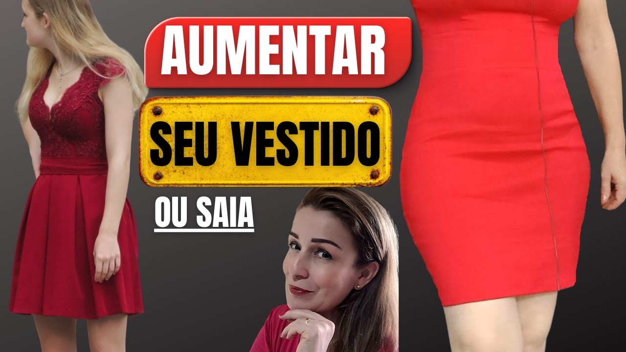 COMO AUMENTAR COMPRIMENTO DE VESTIDO OU SAIA QUE ESTÁ CURTO? DEIXAR COM CARA DE LOJA ORIGINAL-DIY