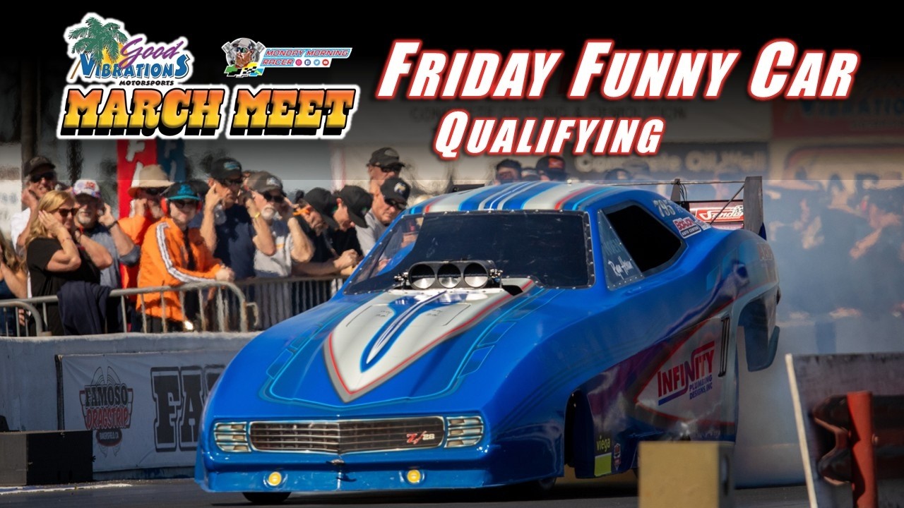 Квалификационные заезды на автомобилях класса Nitro Funny Car на мартовском этапе 2026 года (пятн...