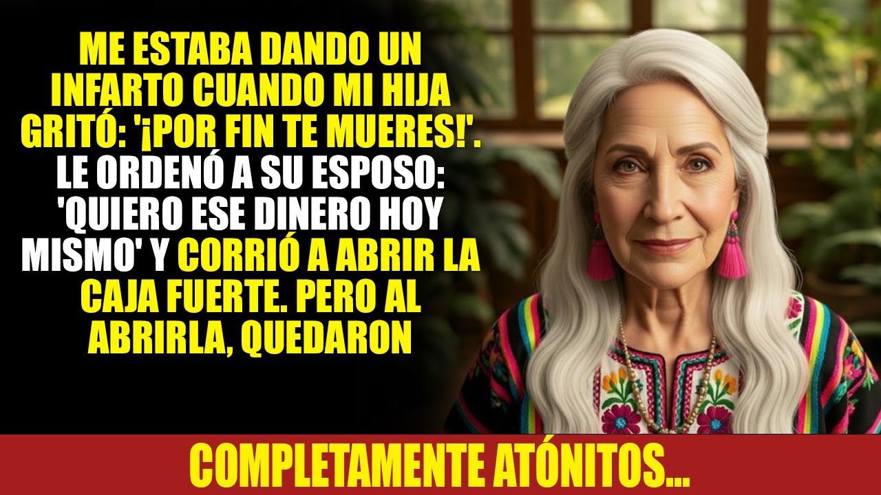 ¡Por fin te mueres, vieja!', gritó mi hija mientras yo agonizaba, y corrió a abrir la caja fuerte...