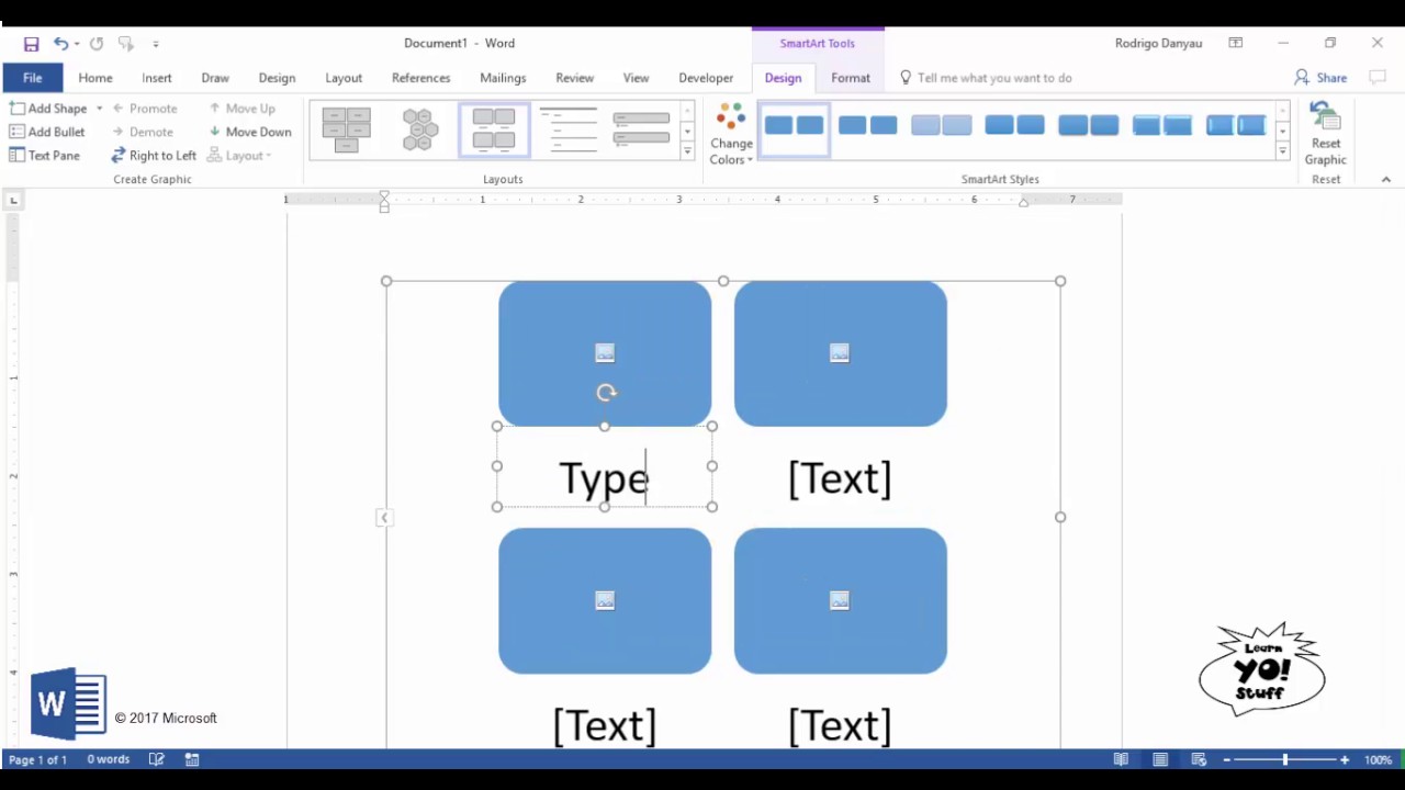 Microsoft Word 2016 SmartArt