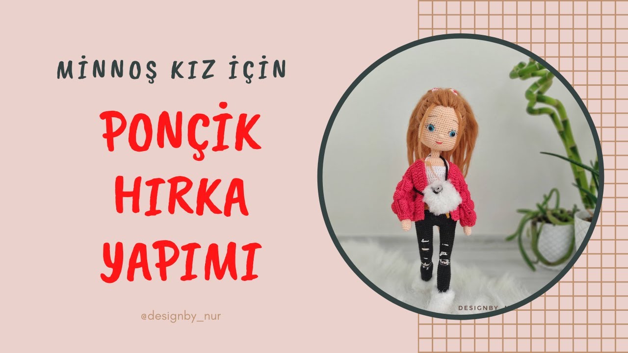 AMİGURUMİ BEBEKLER İÇİN PONÇİK HIRKA YAPIMI | AHUDUDU HIRKA | MINIATURE CARDIGAN MADE FOR AMİGURUMİ