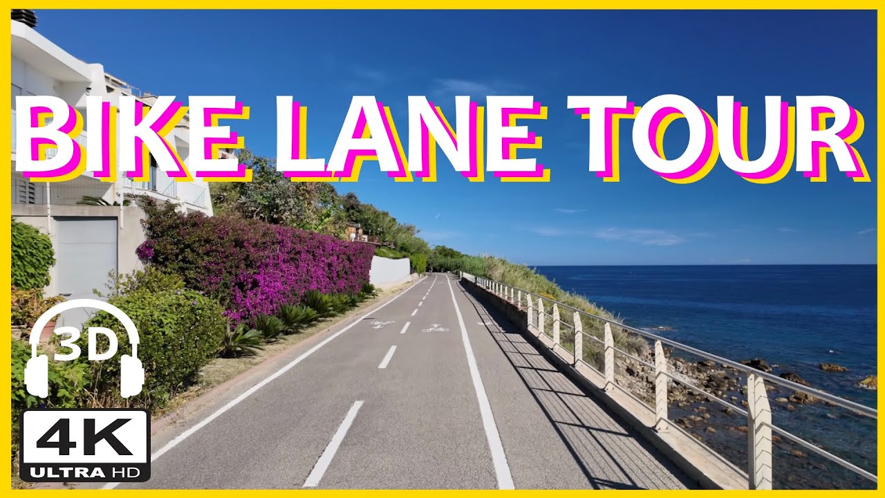 🇮🇹 Ciclovia Riviera dei Fiori | FULL route 🚴‍♂️: Ospedaletti → Imperia (via SanRemo) | 4K & 3D audio