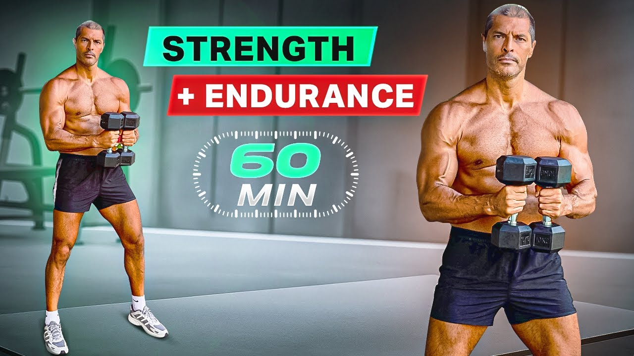 1 Hour Full Body Dumbbell Workout at Home | Build Strength + Boost Endurance