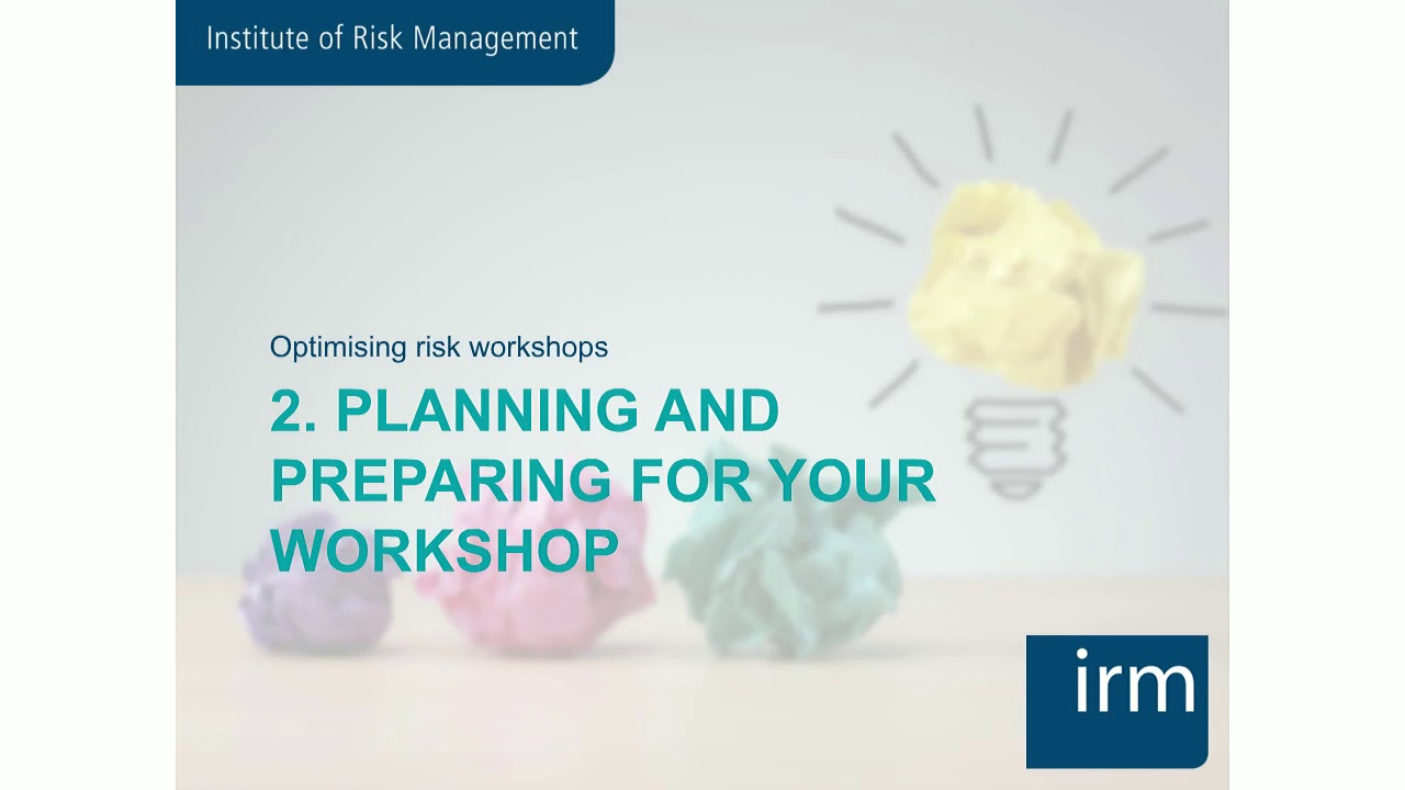 Optimising Risk Workshops Dr  Sarah Gordon