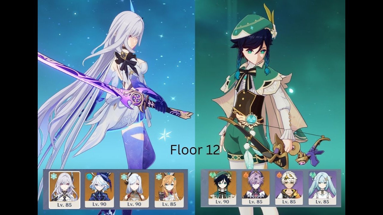 Abyss 6.4 phase 2 floor 12 | skirk and venti team | 1st clear