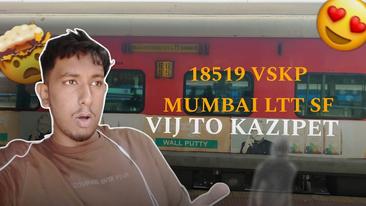 18519 VISAKHAPATNAM TO MUMBAI LTT SF VIA VIJAYAWADA KAZIPET VLOGS  #train #share #travel 