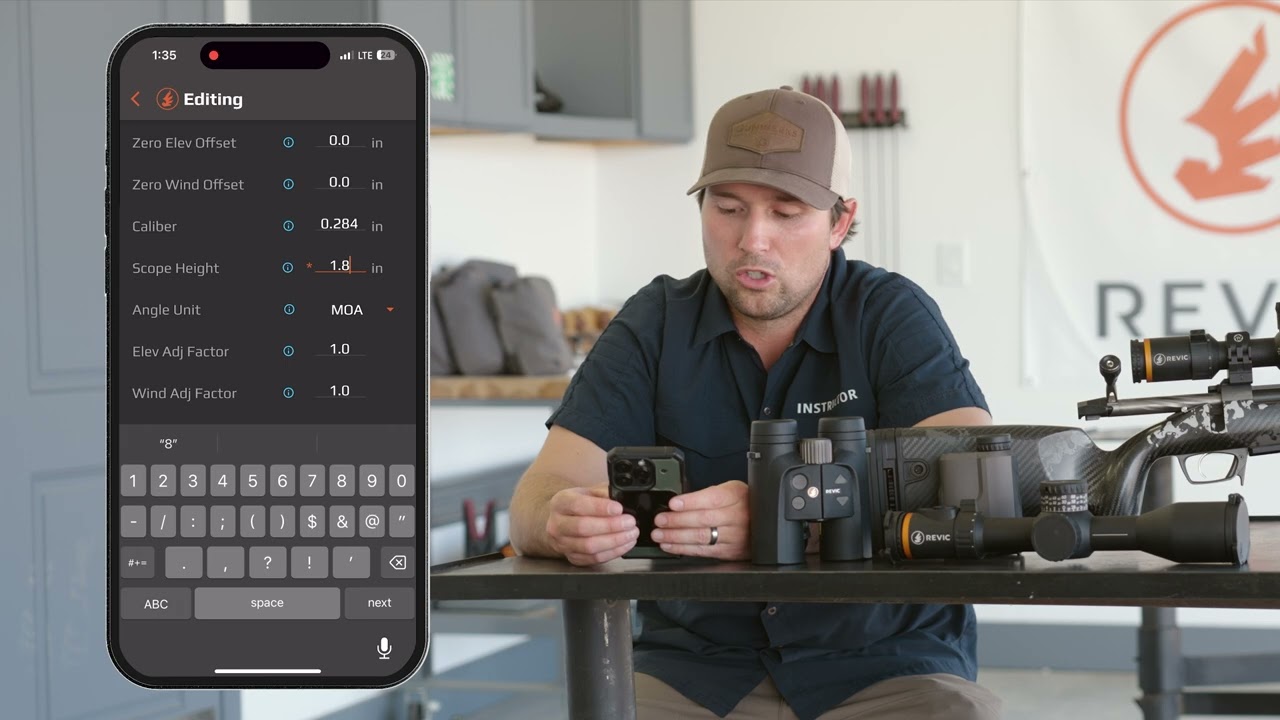 Revic Ops App | Quickstart | Creating a Rifle Profile