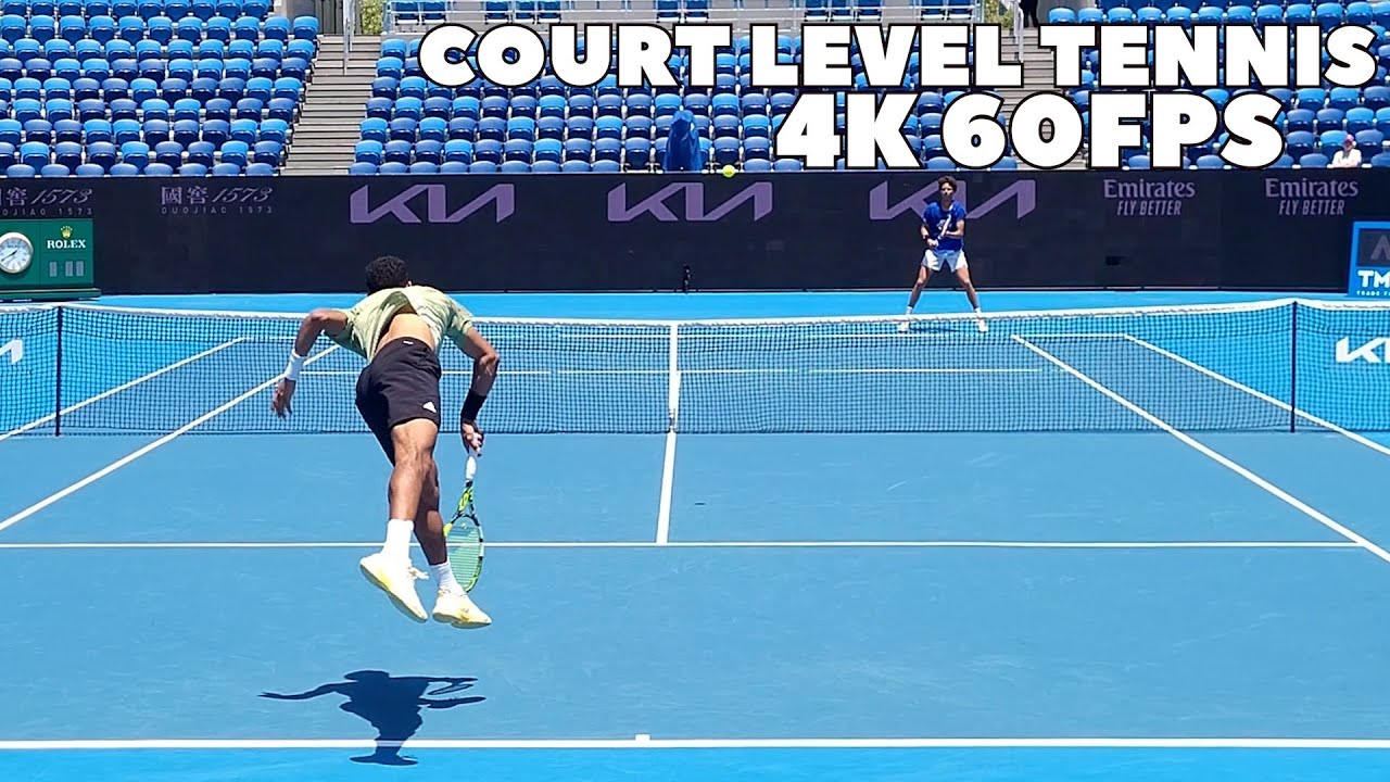 Felix Auger-Aliassime HIGH INTENSITY Practice With Gabriel Diallo 2023 | Court Level (4K 60FPS)
