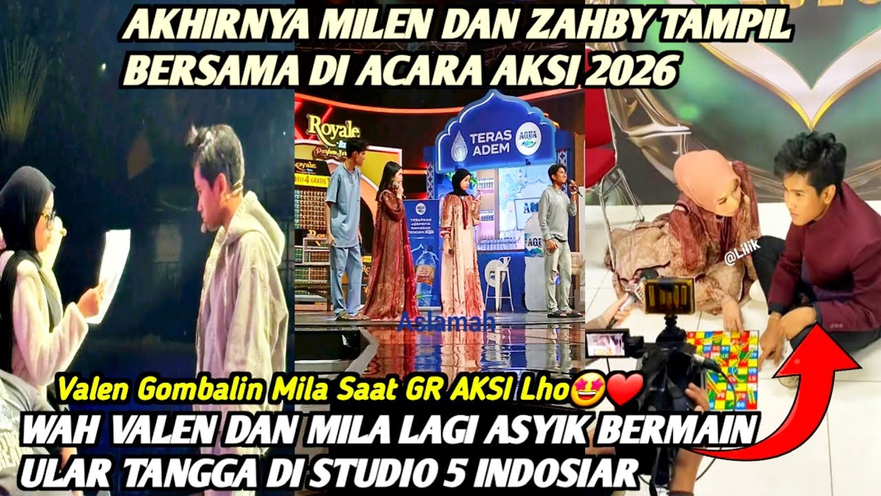 VALEN DAN MILA MAIN ULAR TANGGA SAAT DI STUDIO 5 INDOSIAR‼️MILEN & ZAHBY AKHIRNYA BISA TAMPIL BARENG