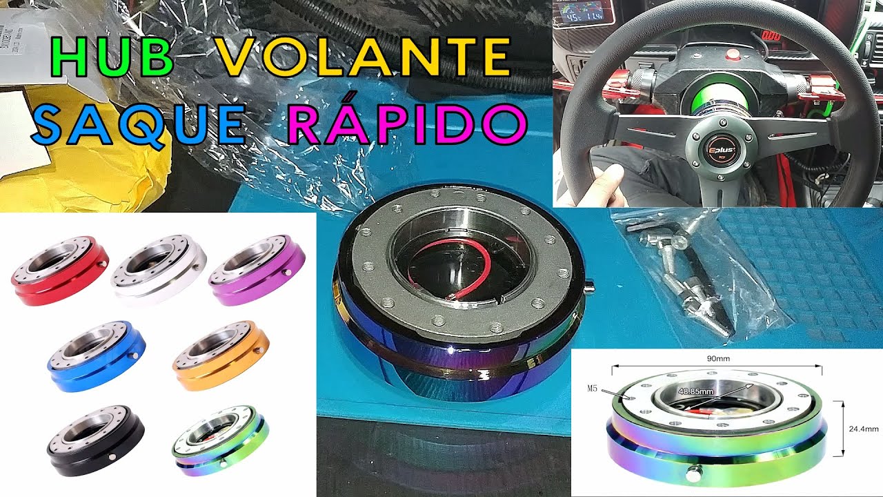 UNBOXING + INSTALAÇÃO Cubo Saque Rápido Volante 6 Furos Slim Snap Off Boss Version Quick ALIEXPRESS