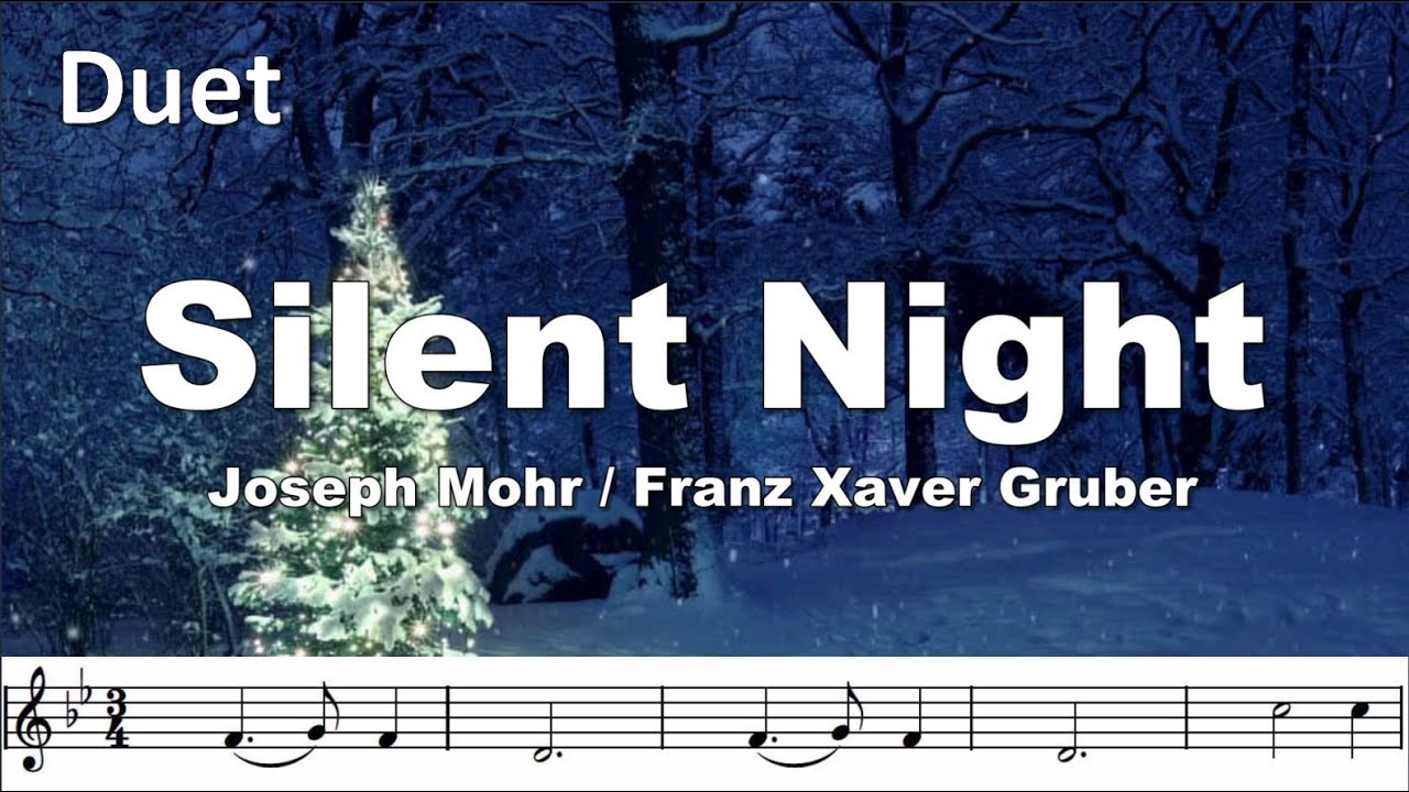 Silent night. A beautiful 2-Bb trumpet (Duet) Christmas play along.