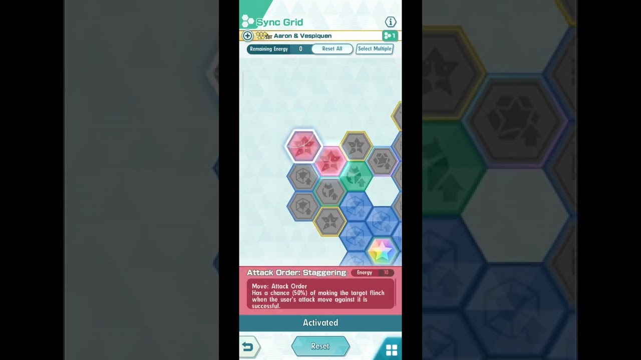 Pokemon Masters Ex Aaron 3/5 Sync Grid