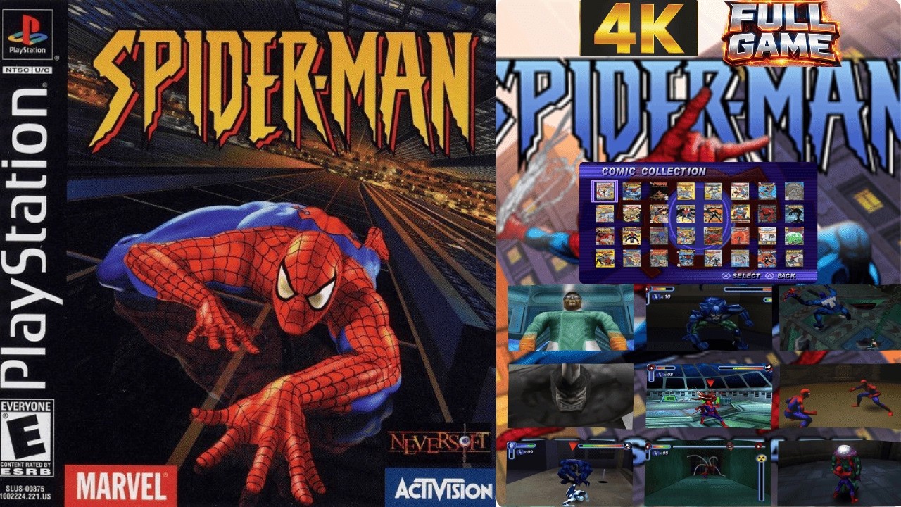 Spider-Man 2000 (PS1) Full Game (HARD) All Comics
