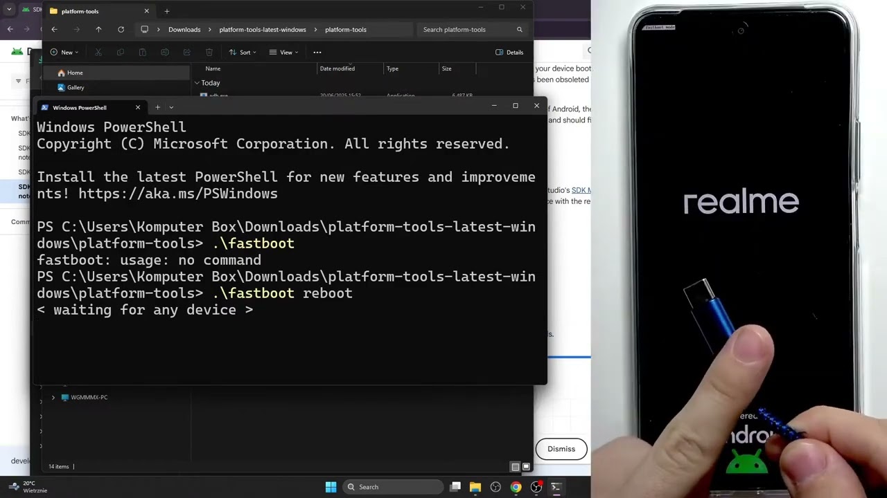 REALME C71 – Como sair do modo fastboot