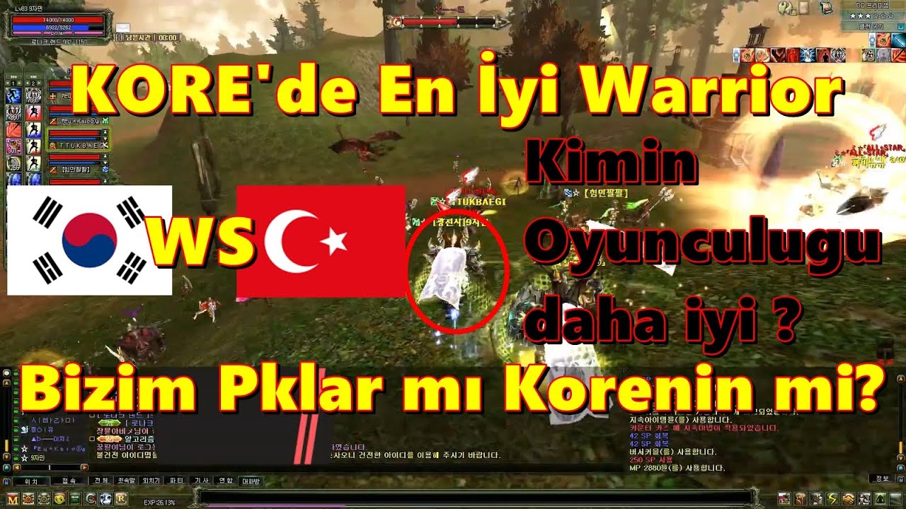 Knight Online Koreliler mi ? Türkler mi ? /Kore'nin En iyi Warriorlarından Biri #knightonline #pk