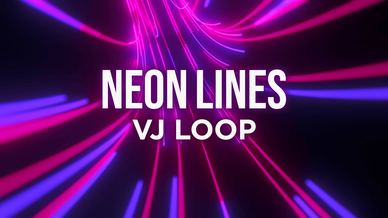Vj Loop 4K | Purple Pink Neon Lines | Screensaver