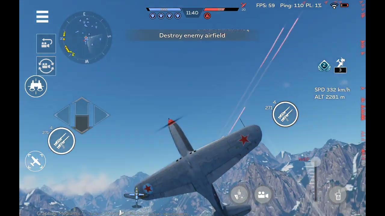 Pokryshkin's P-39N-0, FR-1 Fireball, IAR-81C air battle gameplay #WTM battle start at 0:15 