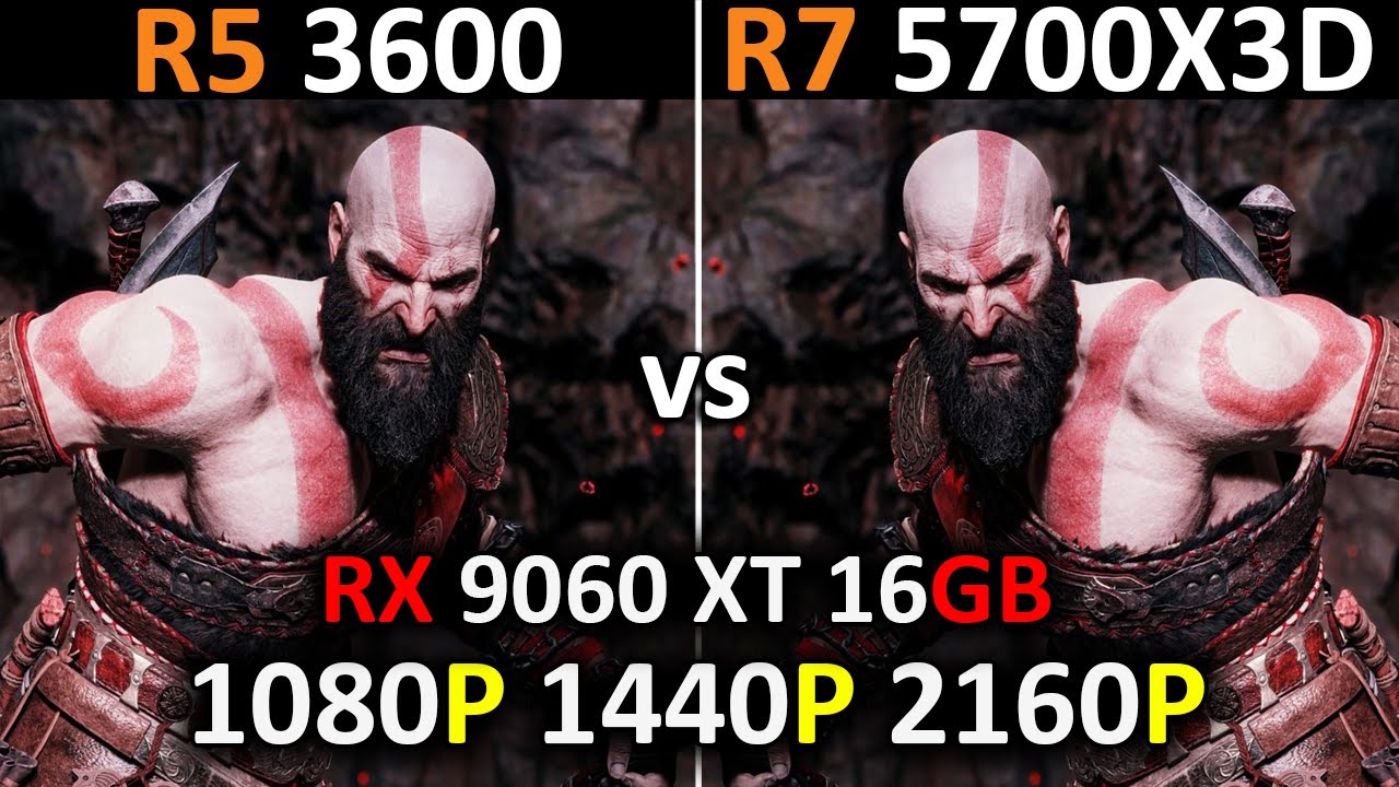 Ryzen 5 3600 vs Ryzen 7 5700X3D | Worth Upgrading for RX 9060 XT? | 1080p - 1440p - 2160p | 2025