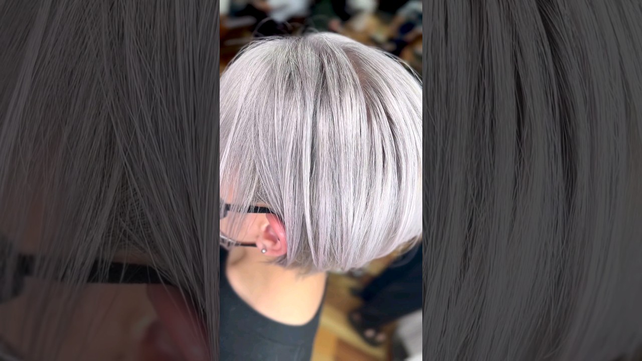 How to did silver grey colour #haircolourist #hairtransformation #haircolour