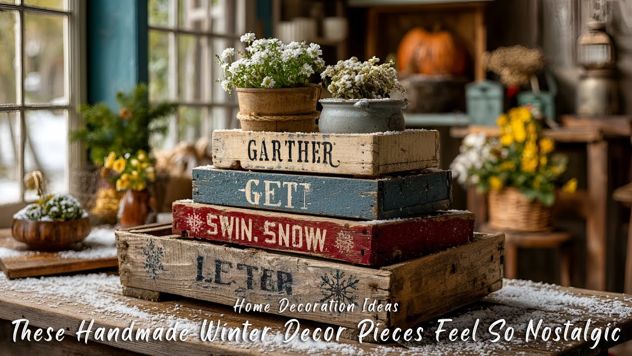 Эти изготовленные вручную зимние декоративные элементы вызывают такую ​​ностальгию | Уютный винта...