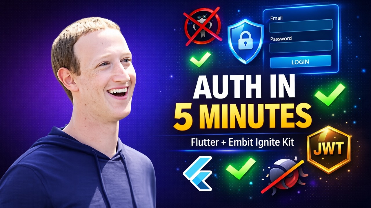 Flutter Authentication in 5 Minutes 🚀 | EMBIT Ignite Kit (No Debugging)