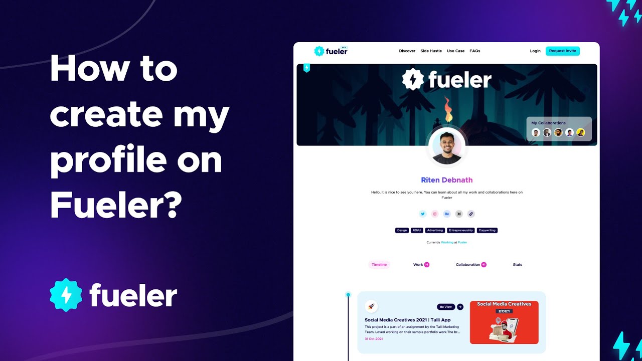 How to create your profile on Fueler
